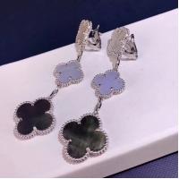 China Van Cleef & Arpels 18K Gold Diamond Earrings / Magic Alhambra Earrings With Gemstone on sale