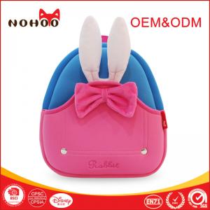 China Pink Neoprene Toddler Backpack With Pretty Bowknot / Grab Handle supplier