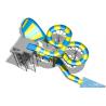 Magic Flying Blanket Fiberglass Water Slides Platform 20m For Theme Park Project