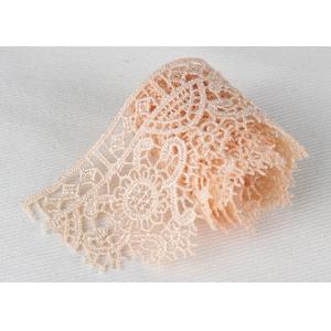 China Poly Venice Lace Trims Custom Embroidered Water Soluble Lace For Wedding Dresses supplier