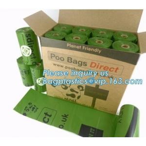 eco friendly epi biodegradable dog poop bags on roll, Cornstarch Based Eco Compostable Dog Poop Pick Bag - 4Refill Rolls