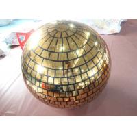 China Event Party Gold Mirror Ball Disco Light Inflatable Reflective Mirror Balloon For Decoration PVC Inflatable Mirror Ball on sale