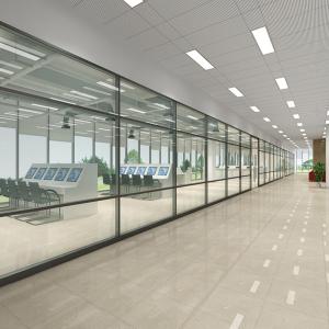 10mm Double Glass Partition Soundproof Polished Surface 6063 T5