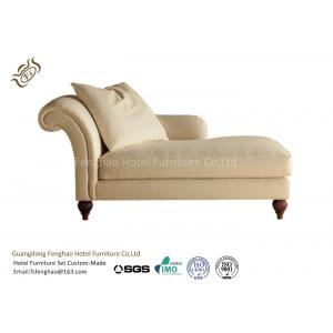 Leisure Fabric  Indoor Chaise Lounge Chair With Hardwood Frame / Fabric Upholstered