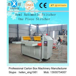 China Heavy Duty Semi-Auto Carton Stapler , Single / Double Corrugated Box Stitching Machine supplier