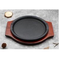 China Round Pizza Steak Cast Iron Serving Pan Cast Iron Skillet Serving Plates on sale