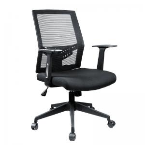 China High Back Black Mesh Office Chair / Ergonomic Swivel Chair With Headrest supplier