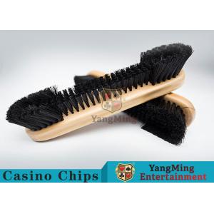 China Casino Table Maple Wood Brush Dedicated Table Layout Cleaning Brush For Casino Gambling Poker Games wholesale