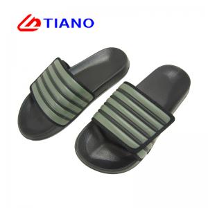 China Stripes Style Soft Velcro Footbed Summer Slipper Shoes supplier