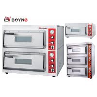 China Restaurant Double Layer Pizza Deck Oven Stainless Steel With Timer on sale
