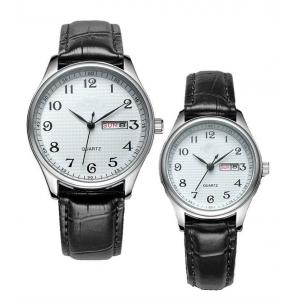 Waterproof Bottom Cover Men'S Analog Quartz Watch Leather Strap Couple Quartz Watch