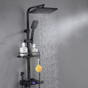 Wall Mounted Bathroom Shower Tap Set Digital Thermostatic Shower Faucet Set