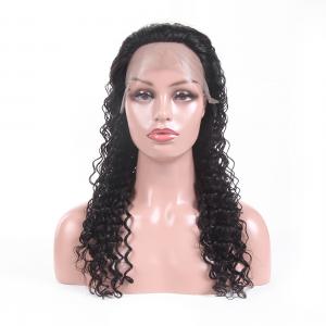 Clean Weft Virgin Hair Lace Wigs / Short Full Lace Wigs Human Hair Deep Curly