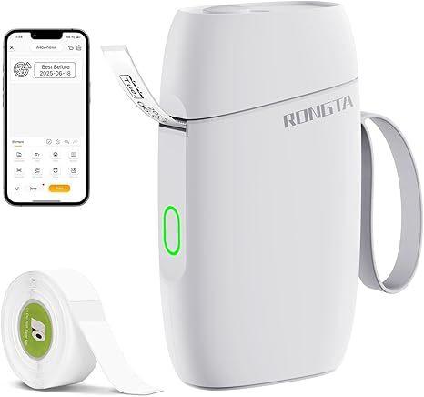 Maker Machine with Tape, Bluetooth R5 Label Printer, Wireless Mini Label Makers with Multiple Templates for Organizing Office Home