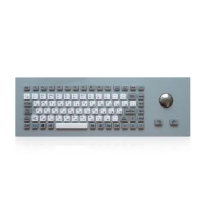 IP65 Compact Industrial Keyboard With Trackball Silicone Keys
