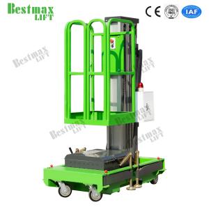 Mobile Single Mast Electric Vertical Lift 10m Platform Height 130kg Load Capacity