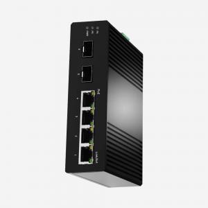 CE ROHS Industrial Gigabit Ethernet Switch With 2 Gigabit Fiber Ports And 4 PoE Ports