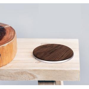 China Carregador sem fio de madeira padrão do telefone celular de Qi mini para o iPhone X/8/8 positivos supplier