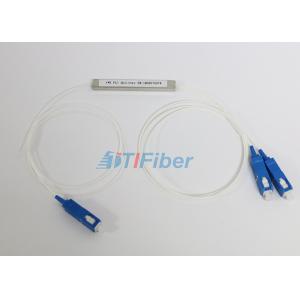 China 1X2 Steel Tube Type PLC Fiber Optic Cable Splitter With SC / PC Connector supplier