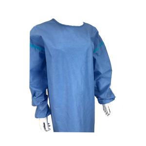 China Breathable Medical Isolation Gown Level 3 , Blue Disposable Coveralls supplier