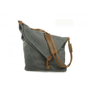 China Custom Canvas Bag High Quality Gray Mens Canvas Messenger Bag supplier