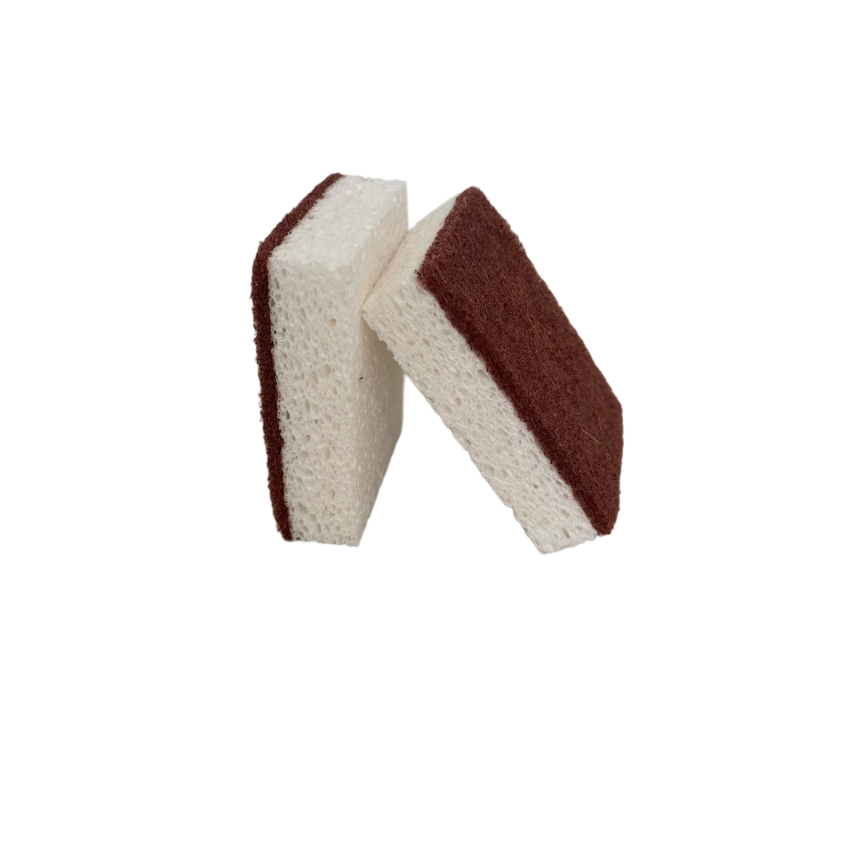 China Pads de nettoyage à double couche biodégradables à base de cellulose pour cuisine et corps wholesale