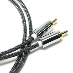 RCA Splendid Black Nylon Knited Aluminum Alloy Shell OD6.0 For soundbar HiFi luxury Car audio 1.5M
