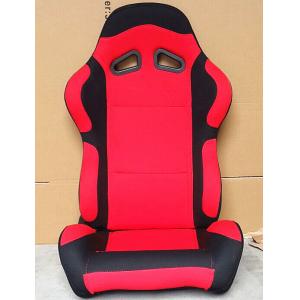 China Black And Red Sport Racing Seats Universal Cars Parts Foldable With Safety Belts wholesale