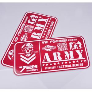 Private one color printed red outdoor UV resistant army tactical series advertising decal sticker