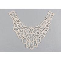 China Embroidered Guipure Lace Neck Collar Applique Cotton Venice Lace For Fashion Dresses on sale