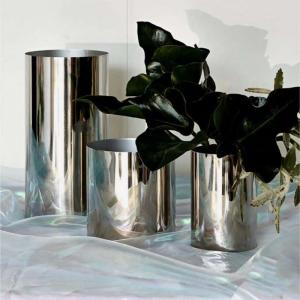 Anodized Stainless Steel Plant Pots Shopping Mall Pre-Rusted Home Decoration Flower Pot