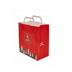 China 100% Recycled Shopping Bag With Flat Handles 7 X 3 1/4 X 9 1/2 supplier
