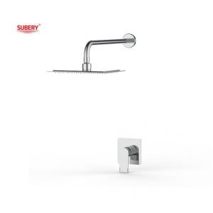 Single lever concealed in-wall bath or shower mixer with rainshower and handshower bathroom chrome brass tap faucet OEM