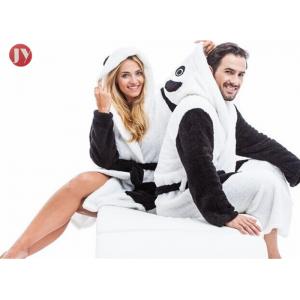 Panda Soft Bathrobe With Hood Women Men Nightgown Home Clothes Warm Bath Robes Dressing Gowns