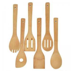 30x6cm Kitchen Pot Shovel Hygienic Bamboo Cooking Utensils Set