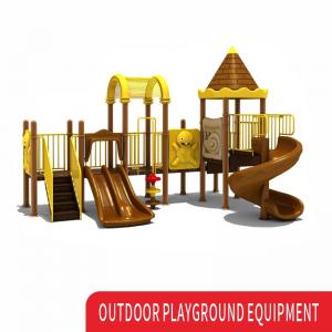 Kids Steel Pipe Swing set Plastic Outdoor Playground Equipment With Slide And Swing