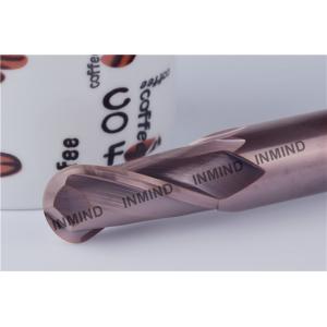 China HRC50 Extra Long 2 Flut Ball Nose End Mill with AlTiN Coating Surface supplier