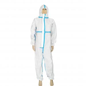 White Medical Disposable Protective Coverall , PPE Coverall Suit Waterproof Type 4 5 6