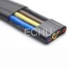 China Flat Flexible Traveling Cable for Crane or Conveyor Black Jacket with steel rope supporting wholesale