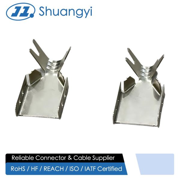 USB 2.0 AM Connector Three-Piece Front Shell for OD3.8 Cable | Electrical Wire Terminal Plated Housing