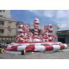 Giant Christmas Candy Cane Inflatable Amusement Park Bouncer For Kids And Adults