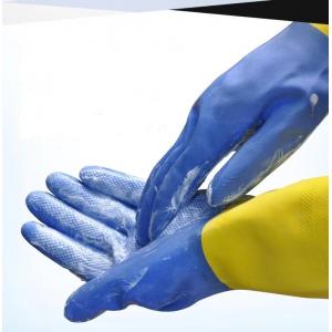 Alkali Resistant Neoprene Bicolor Industrial Glove Chemical Resistance Heat Resistant