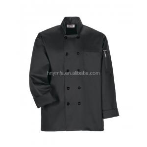 The most popular and cheapest custom made long sleeve white/black hotel uniform for chefs