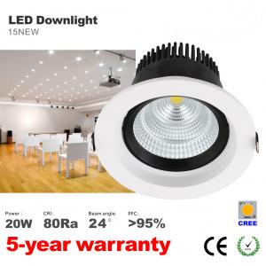 China 20W LED Downlight CREE COB LED Bulbs 125mm hole Recessed down light ceilling light supplier