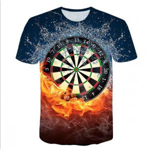 Breathable Mens Darts T Shirt Anti Bacterial Multiscene Polo Design