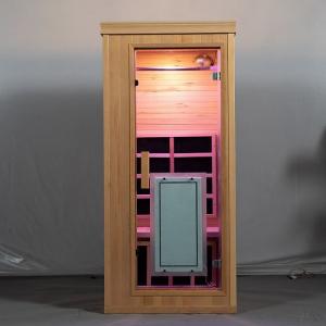 China Canadian Hemlock Wooden Full Spectrum Far Infrared Sauna Room One Person supplier