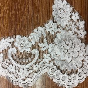 Jacquard Lace border for Wedding dress  Cord lace edge in Ivory Color