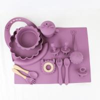 China customized silicone products  Food Grade Silicone feeding Set Cartoon cat Style silicone baby food set on sale