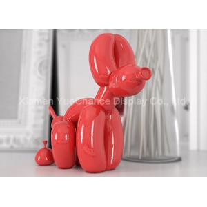 Shining Red Life Size Animal Statues , Custom Fiberglass Statues For Decoration