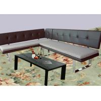 China Rectangle Artistic Coffee Tables , Tempered Glass Coffee Table Black Leg on sale